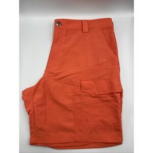 Reel Legends Mens Cargo Shorts Sz 40‎ Coral Red Nylon Lightweight Fishing Casual